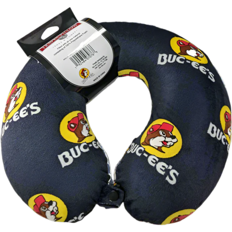 Buc-ee's Black Logo Neck/Travel Pillow