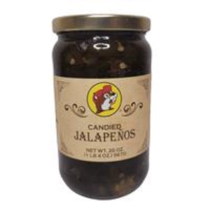 Buc-ee’s Candied Jalapeños 20oz Glass Jar – Sweet & Spicy Jalapeno Snack Made with Simple Ingredients