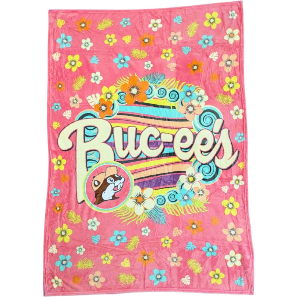 Buc-ee’s Flower Blanket – Soft, Cozy Throw for Home, Travel & Outdoor Use