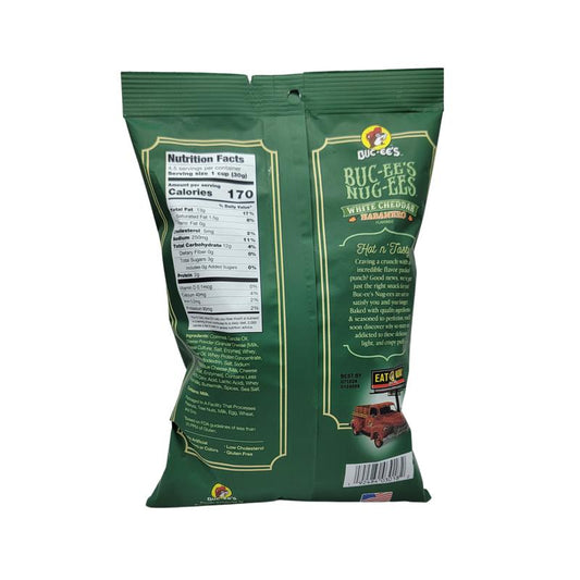 Buc-ee’s White Cheddar Habanero Air-Puffed Nug-ee's Snack – Spicy, Crunchy Cheese Puffs, 5 oz Bag