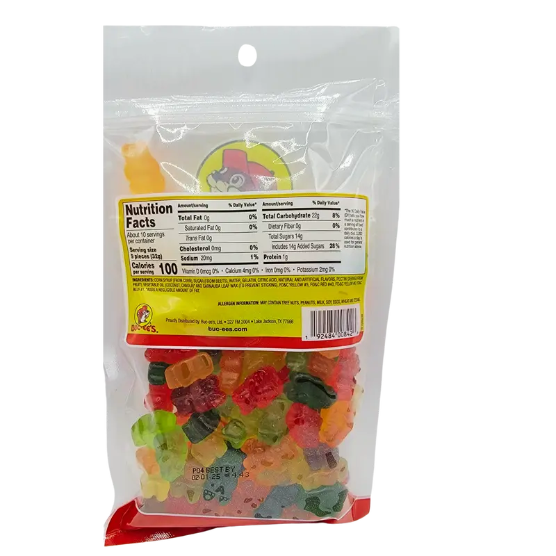 Buc-ee’s 12 Flavor Gummi Bears – Fruity, Chewy Candy Mix