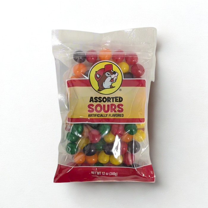 Buc-ee's Sour Hard Candy - Cherry, Watermelon, & Assorted Flavors (12oz Bag)