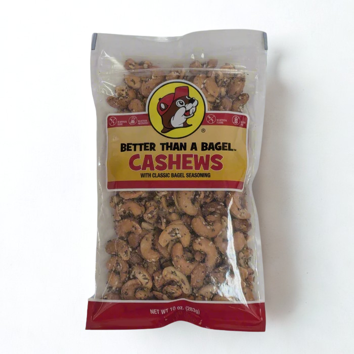 Buc-ee’s Flavored Cashews – Roasted & Salted, Honey Roasted, Barbecue & Better Than A Bagel