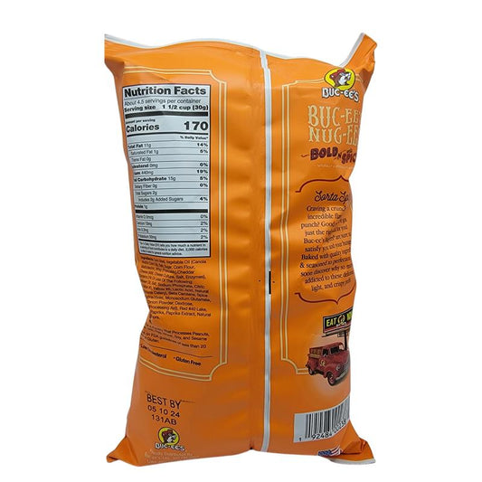 Buc-ee's Bold 'n Sorta Spicy Beaver Nug-ees – Crunchy, Spicy Puffed Corn Snack, 5 oz Bag