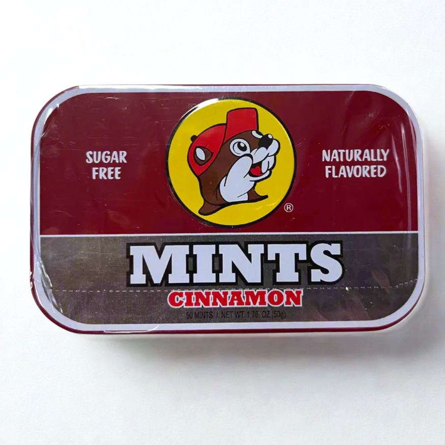 Buc-ee’s Sugar-Free Breath Mints in Travel Tin – Freshen Breath with 6 Bold Flavors