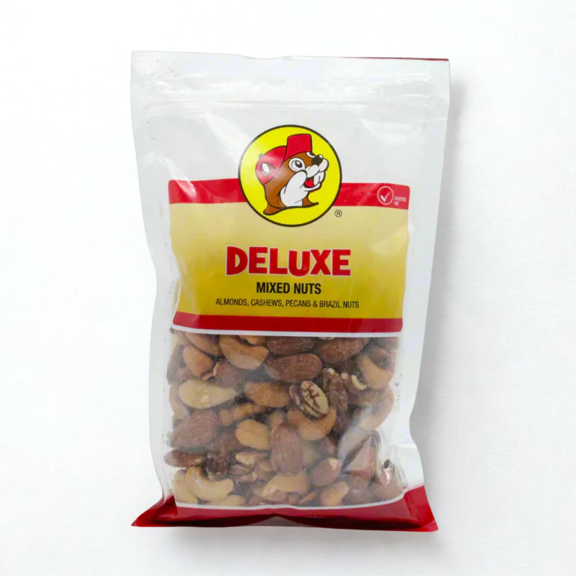Buc-ee’s Deluxe Mixed Nuts – Cashews, Almonds, Pecans, & Brazil Nuts Snack Mix