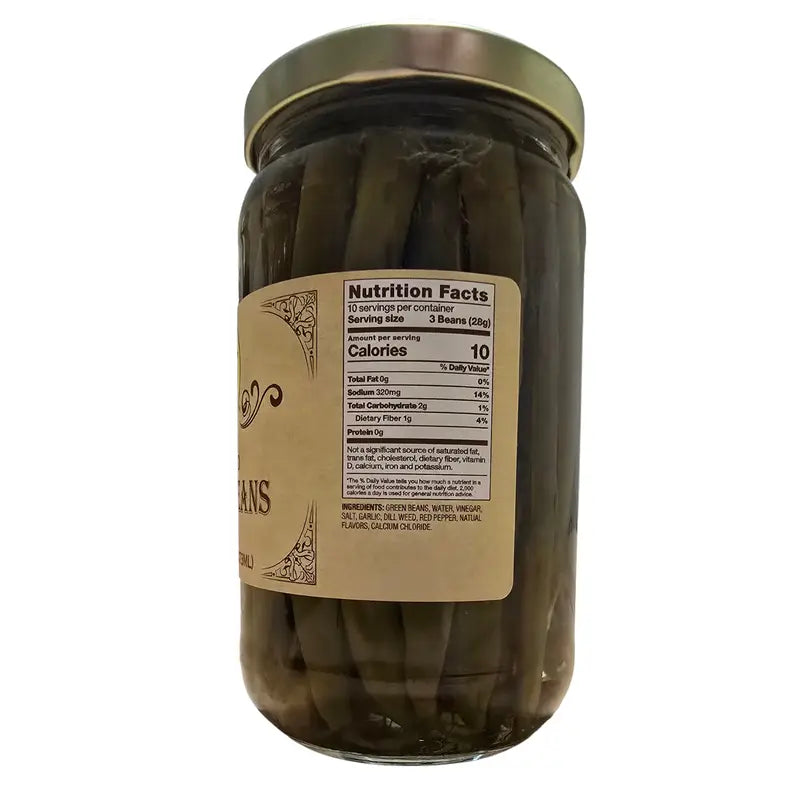 Buc-ee’s Gluten-Free Pickled Green Beans – Crunchy, Tangy, All-Natural Snack in 16 oz Glass Jar
