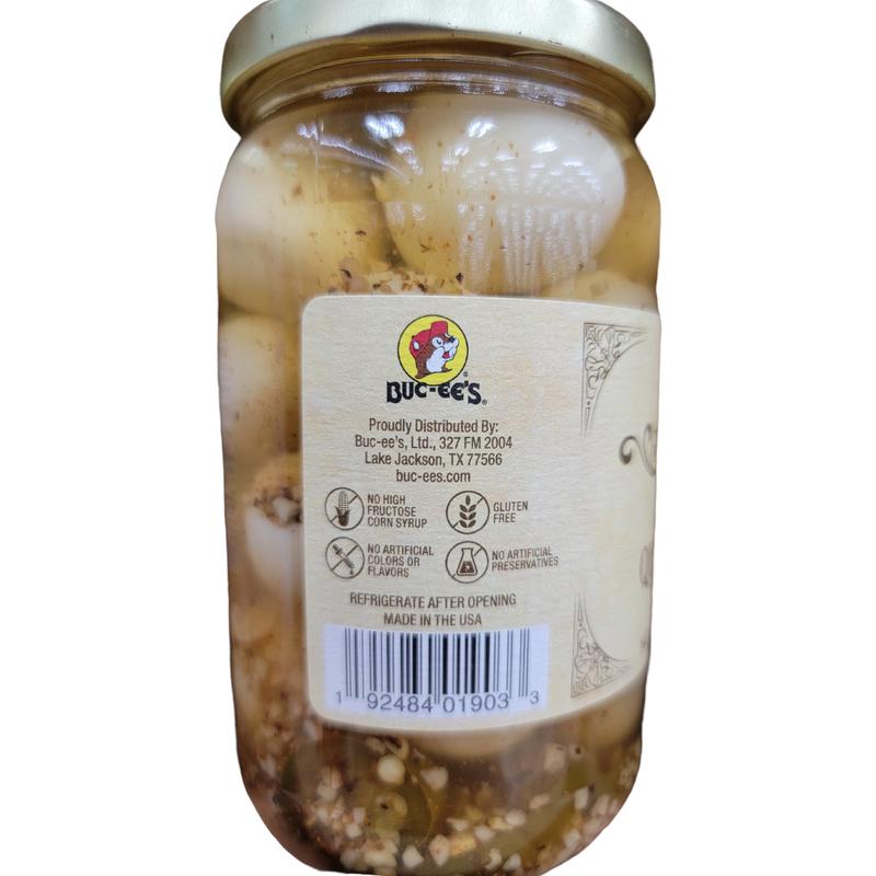 Buc-ee's Pickled Quail Eggs – Gluten-Free, 16 oz Glass Jar, Brined & Marinated Pickled Flavor