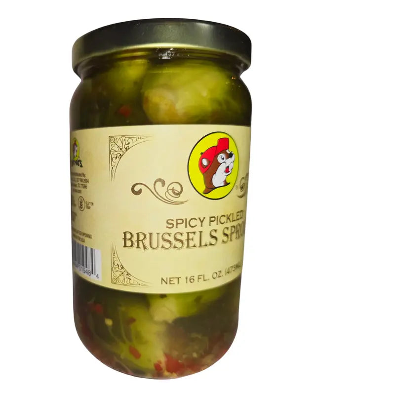 Buc-ee’s Spicy Pickled Brussel Sprouts – Gluten-Free Texas Snack – Garlic & Salt Marinated Veggies