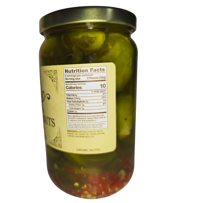 Buc-ee’s Spicy Pickled Brussel Sprouts – Gluten-Free Texas Snack – Garlic & Salt Marinated Veggies