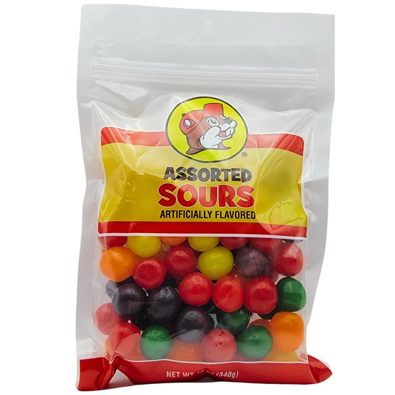 Buc-ee’s Sweet & Sour Hard Candy – 3 Pack (Watermelon, Cherry, Assorted) – 12oz Snack Bags