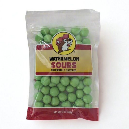 Buc-ee's Sour Hard Candy - Cherry, Watermelon, & Assorted Flavors (12oz Bag)