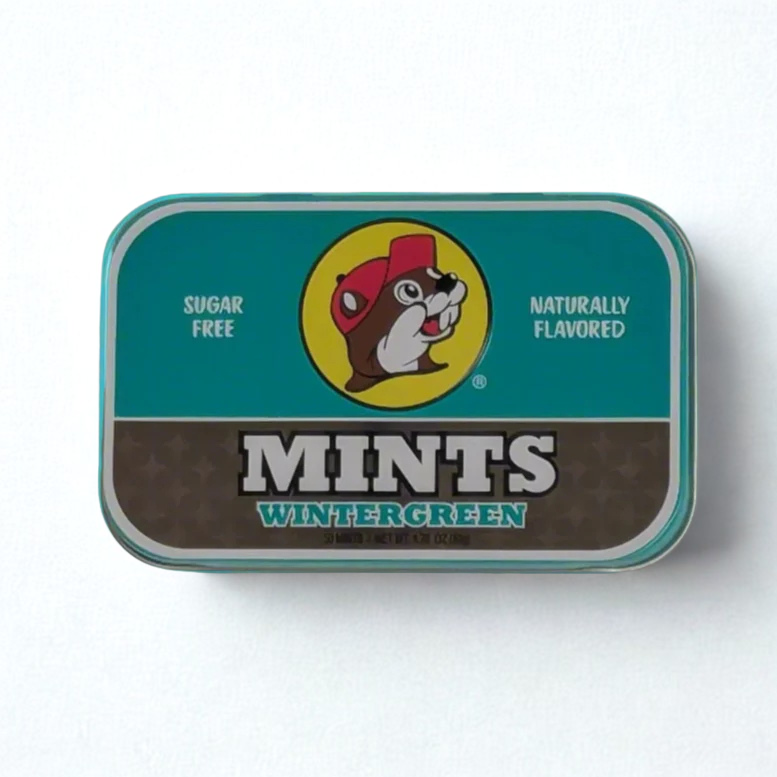 Buc-ee’s Sugar-Free Breath Mints in Travel Tin – Freshen Breath with 6 Bold Flavors