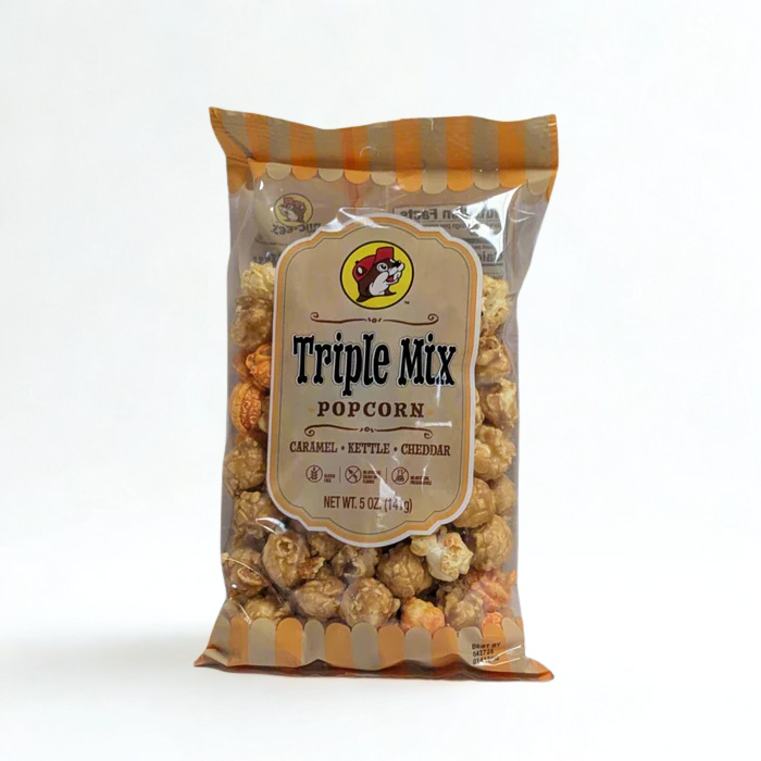 Buc-ee’s Popcorn 3 Flavors – Caramel, Kettle Corn, Triple Mix – Gourmet Snack, Individual Bags