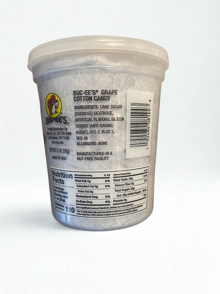 Buc-ee’s Cotton Candy 4-Pack – Strawberry Banana, Grape, Watermelon & Classic Flavors