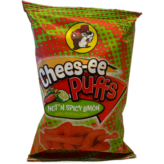 Buc-ee’s Chees-ee Puffs 4-Pack – Original, Hot N' Spicy, Jalapeño Cheddar & Hot N' Spicy Limon Snacks