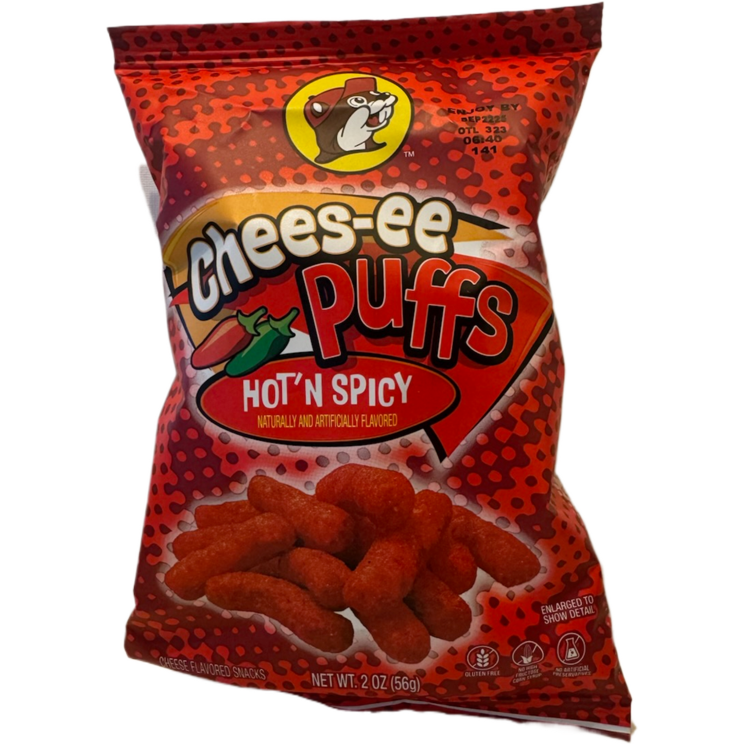 Buc-ee’s Chees-ee Puffs 4-Pack – Original, Hot N' Spicy, Jalapeño Cheddar & Hot N' Spicy Limon Snacks