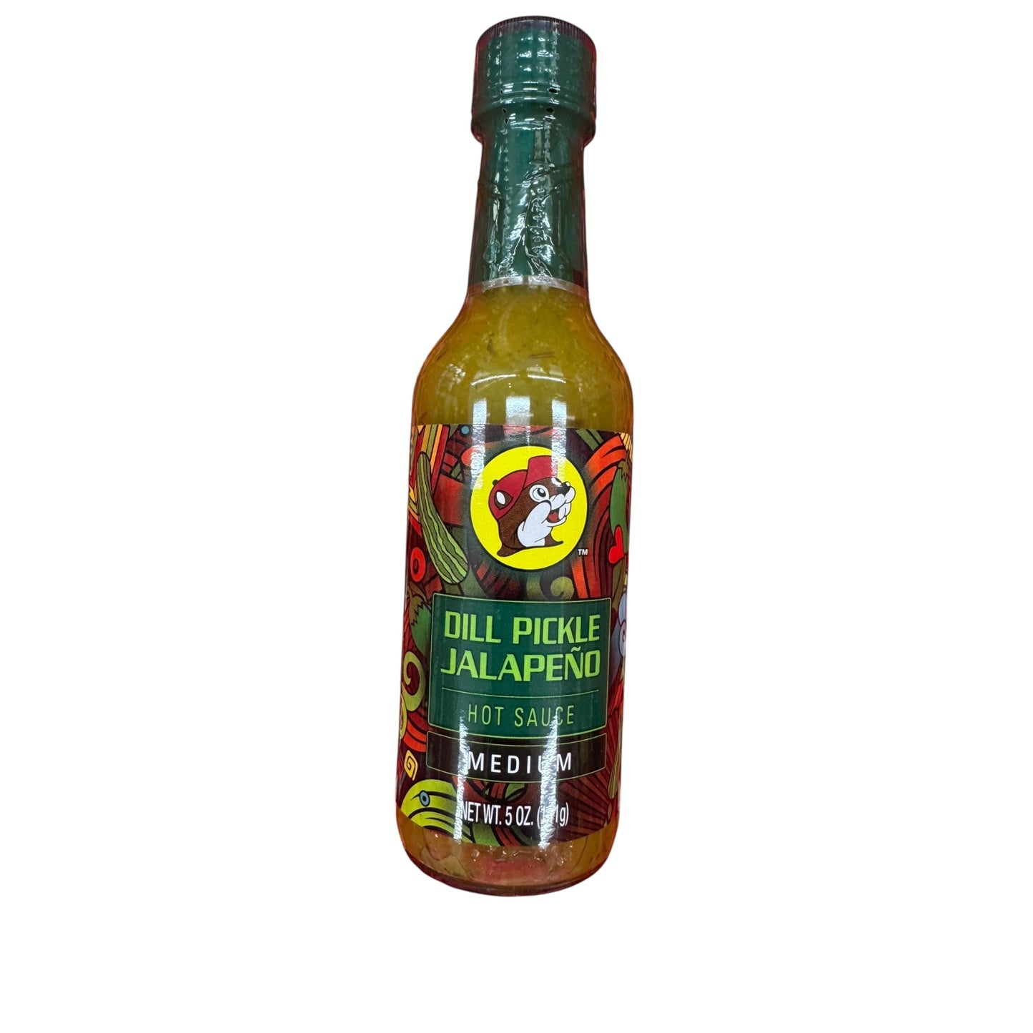 Buc-ee’s dill pickle jalapeno hot sauce bottle