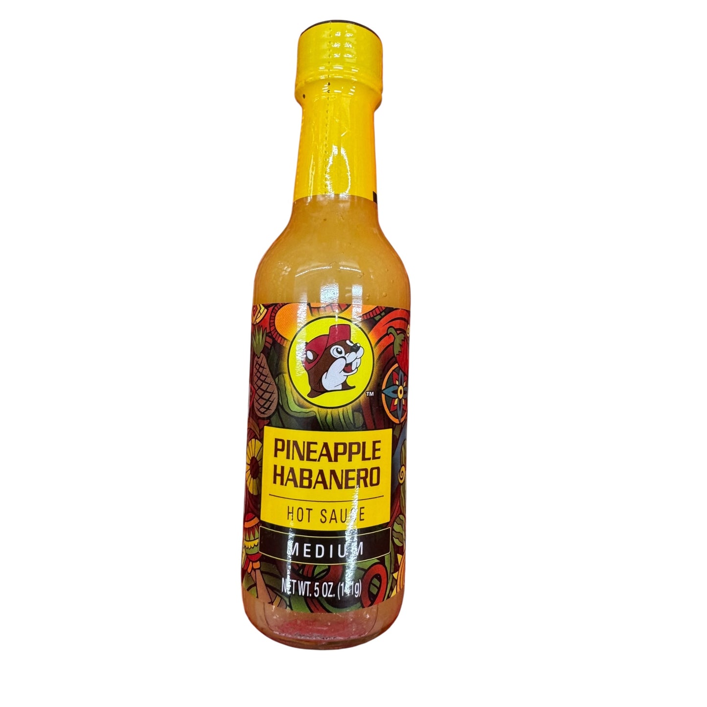 Buc-ee’s pineapple habanero hot sauce bottle