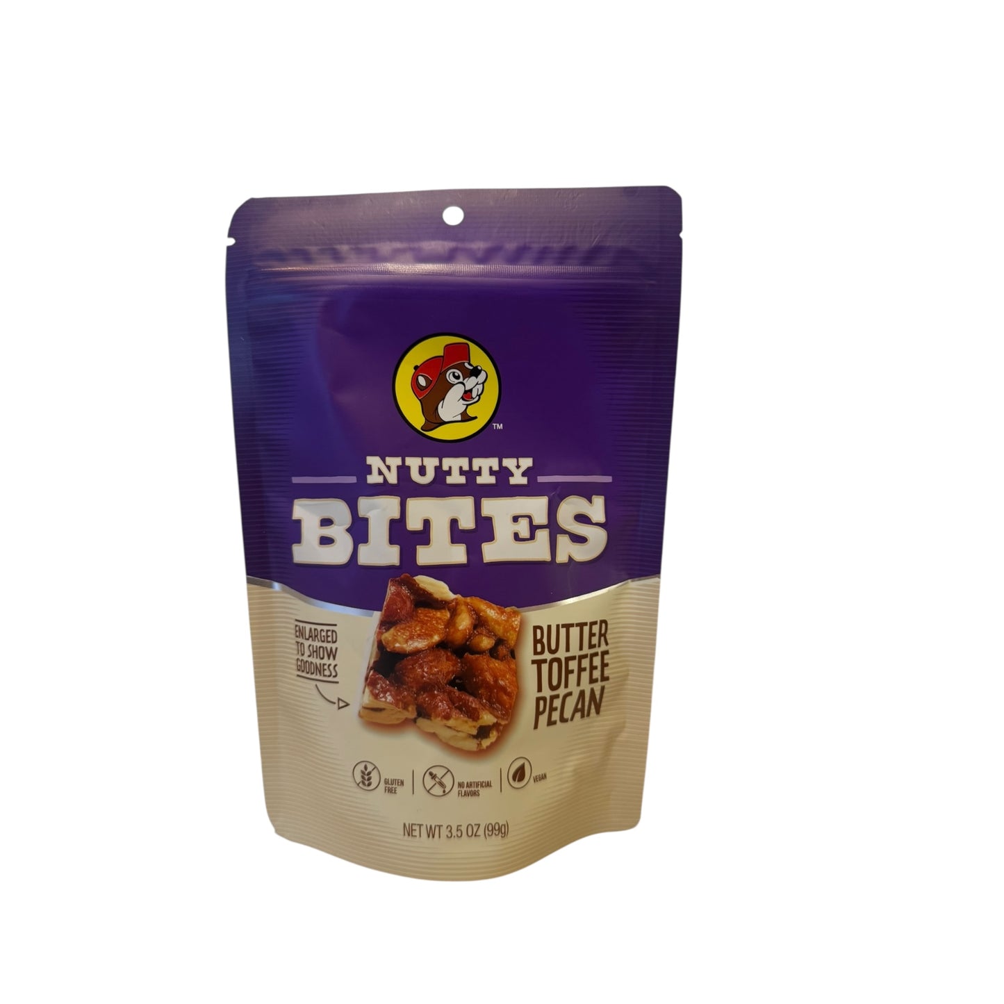 Buc-ees Nutty Bites Butter Toffee Pecan sweet crunchy snack bag