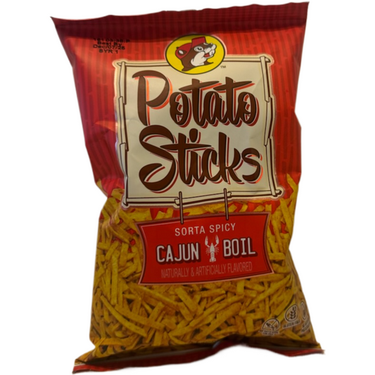 Buc-ee’s Potato Sticks 5-Pack – Original, Cheddar Sour Cream, Dill Pickle, Cajun Boil & Jalapeño Snacks