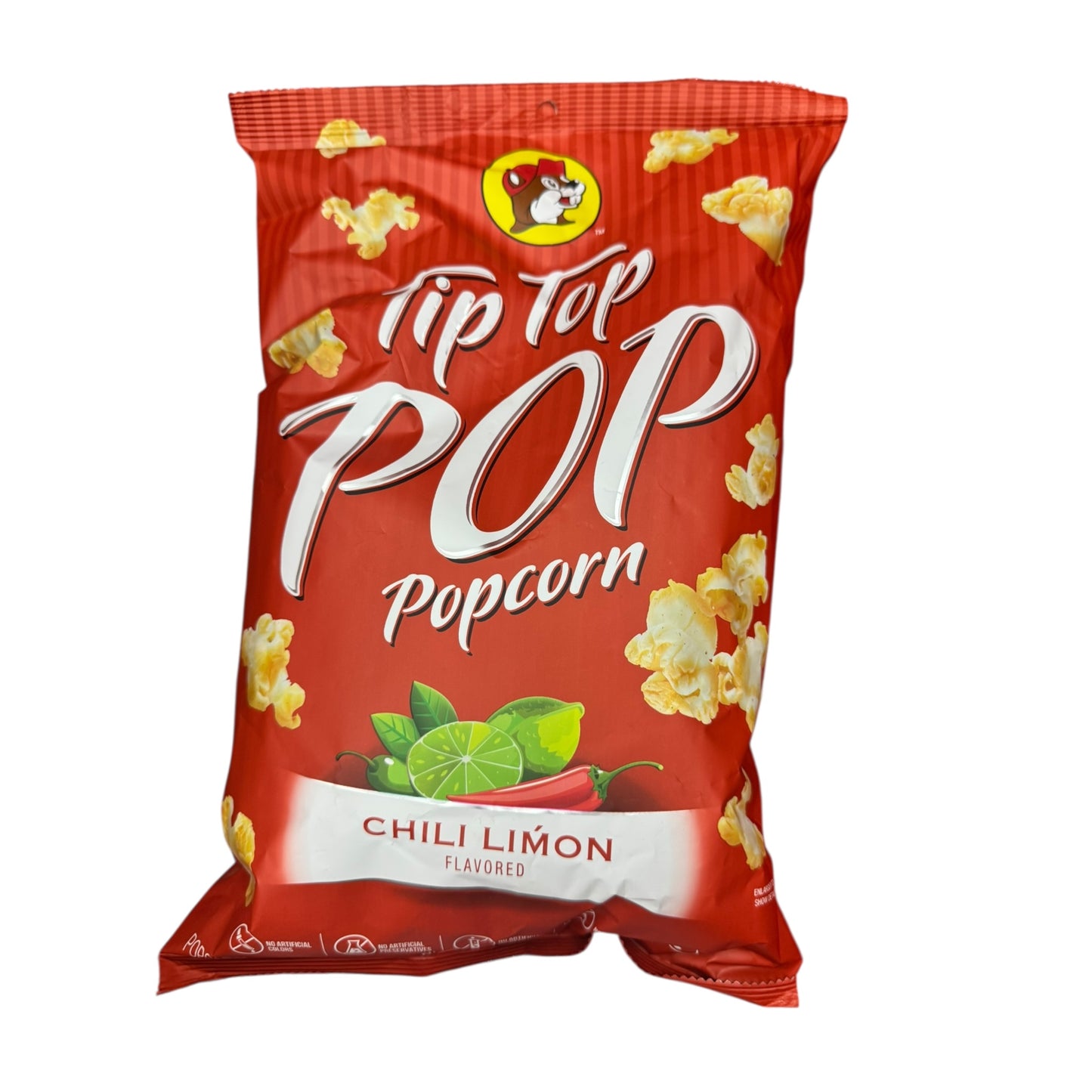Buc-ee’s Tip Top Chili Limón popcorn 5oz bag