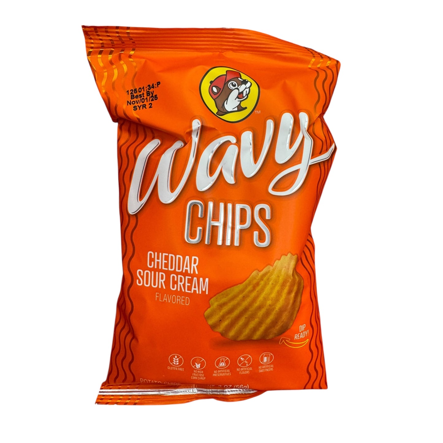 Buc-ee’s wavy chips cheddar sour cream flavor bag