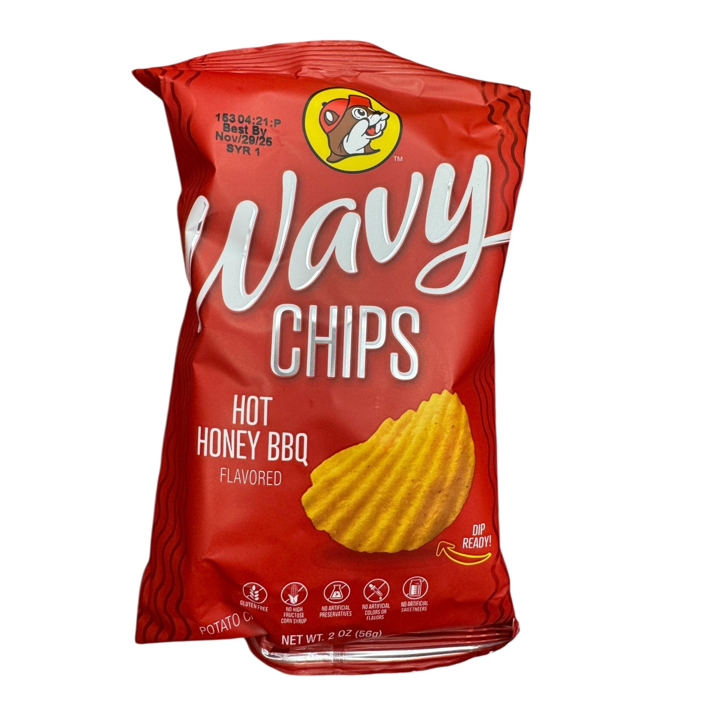 Buc-ee’s wavy chips hot honey BBQ flavor bag