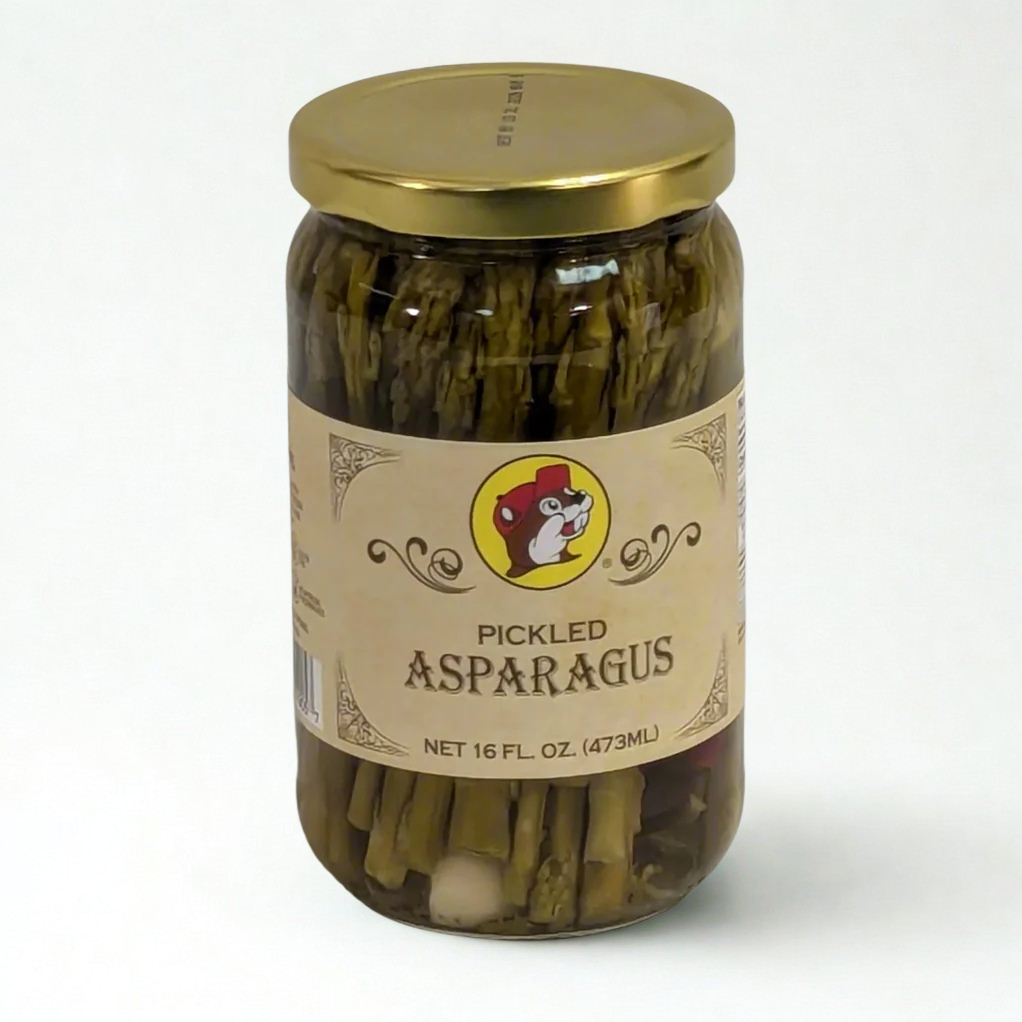 Buc-ee’s Pickled Asparagus Spears – Gluten-Free Texas Snack – 16oz Jar – Gourmet Pickled Veggies for BBQ & Charcuterie