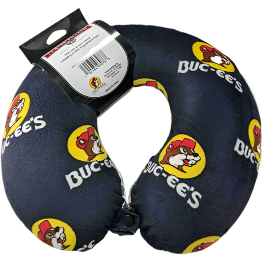 Buc-ee's Black Logo Neck/Travel Pillow