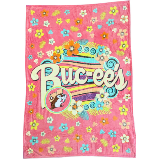 Buc-ee’s Flower Blanket – Soft, Cozy Throw for Home, Travel & Outdoor Use