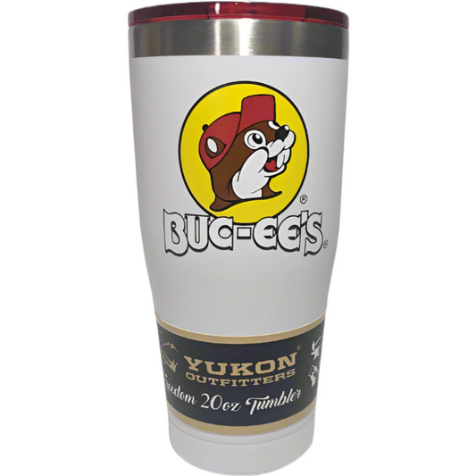 Buc-ee’s White Tumblers – 10oz & 20oz Reusable Drink Cups – Travel, Cold & Hot Beverages