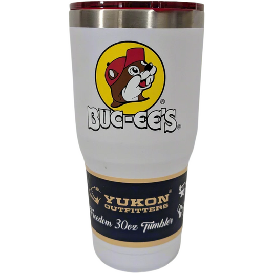 Buc-ee’s White Tumblers – 10oz & 20oz Reusable Drink Cups – Travel, Cold & Hot Beverages