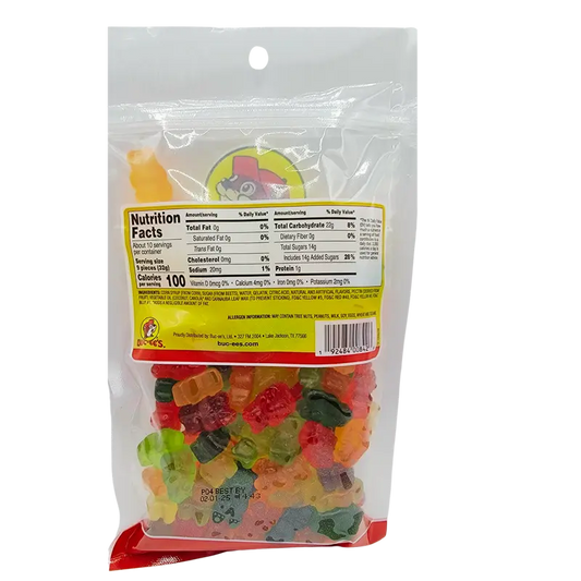 Buc-ee’s 12 Flavor Gummi Bears – Fruity, Chewy Candy Mix
