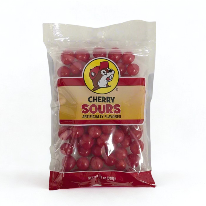 Buc-ee's Sour Hard Candy - Cherry, Watermelon, & Assorted Flavors (12oz Bag)