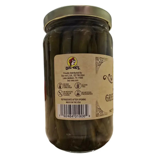 Buc-ee’s Gluten-Free Pickled Green Beans – Crunchy, Tangy, All-Natural Snack in 16 oz Glass Jar