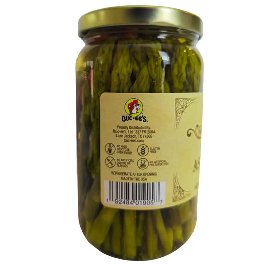 Buc-ee’s Pickled Asparagus Spears – Gluten-Free Texas Snack – 16oz Jar – Gourmet Pickled Veggies for BBQ & Charcuterie