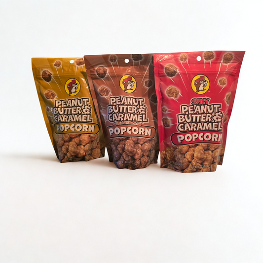 Buc-ee’s Popcorn 3 Pack – Peanut Butter Caramel Variety