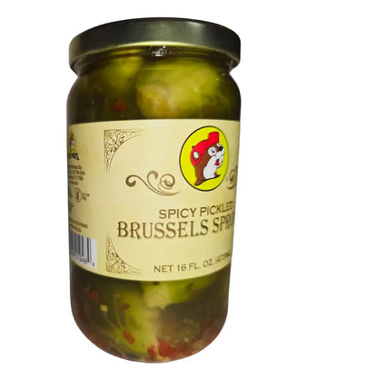 Buc-ee’s Spicy Pickled Brussel Sprouts – Gluten-Free Texas Snack – Garlic & Salt Marinated Veggies