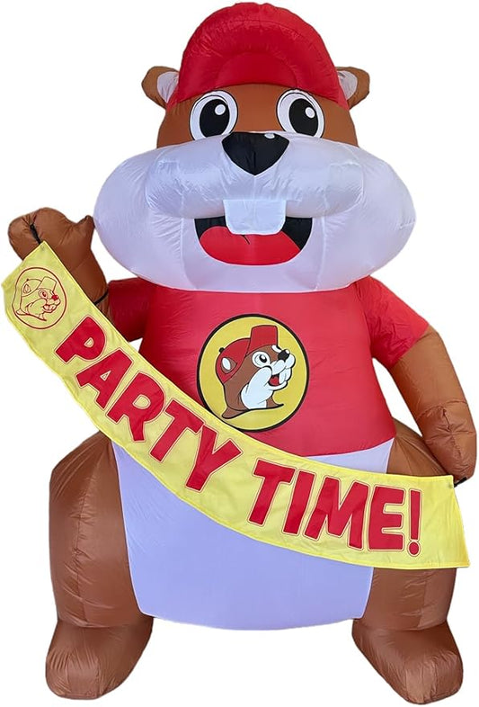 Buc-ee’s Party Time Inflatable – Giant Outdoor Blow-Up Beaver Mascot for Events, Birthdays, Tailgates & Celebrations