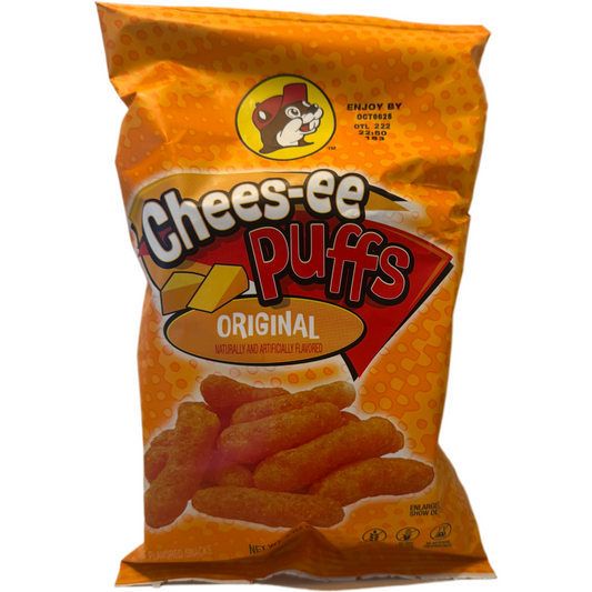 Buc-ee’s Chees-ee’s – Crunchy Baked Cheese Snack Puffs in Assorted Flavors, 2 oz bag