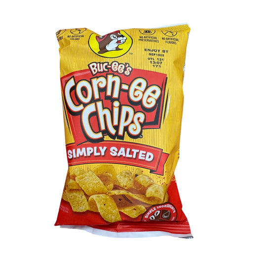 Buc-ee’s Corn-ee Chips simply salted 2.5oz bag