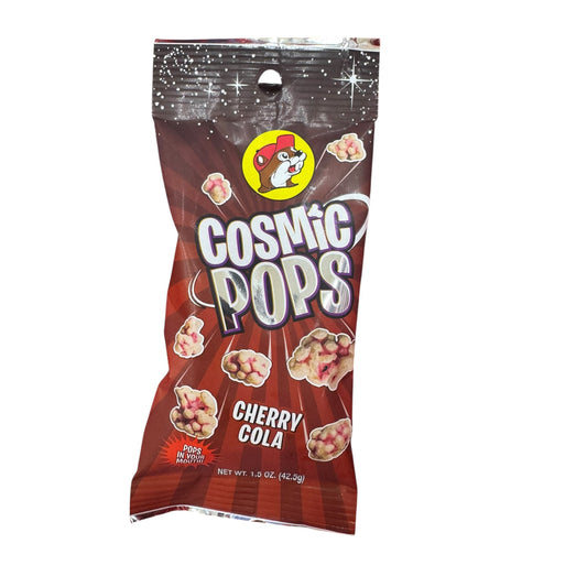 Buc-ee’s Cosmic Pops cherry cola flavored lollipops