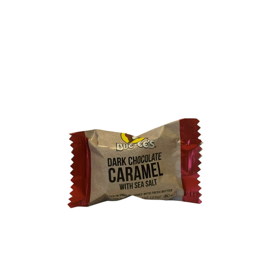 Buc-ees dark chocolate caramel sea salt rich sweet salty candy treat