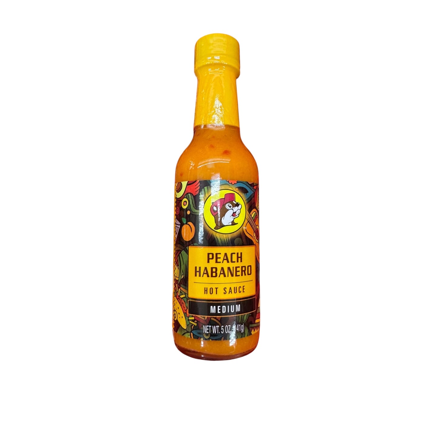 Buc-ee’s peach habanero hot sauce bottle