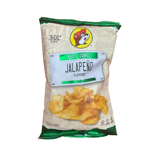 Buc-ee’s kettle cooked jalapeno potato chips bag