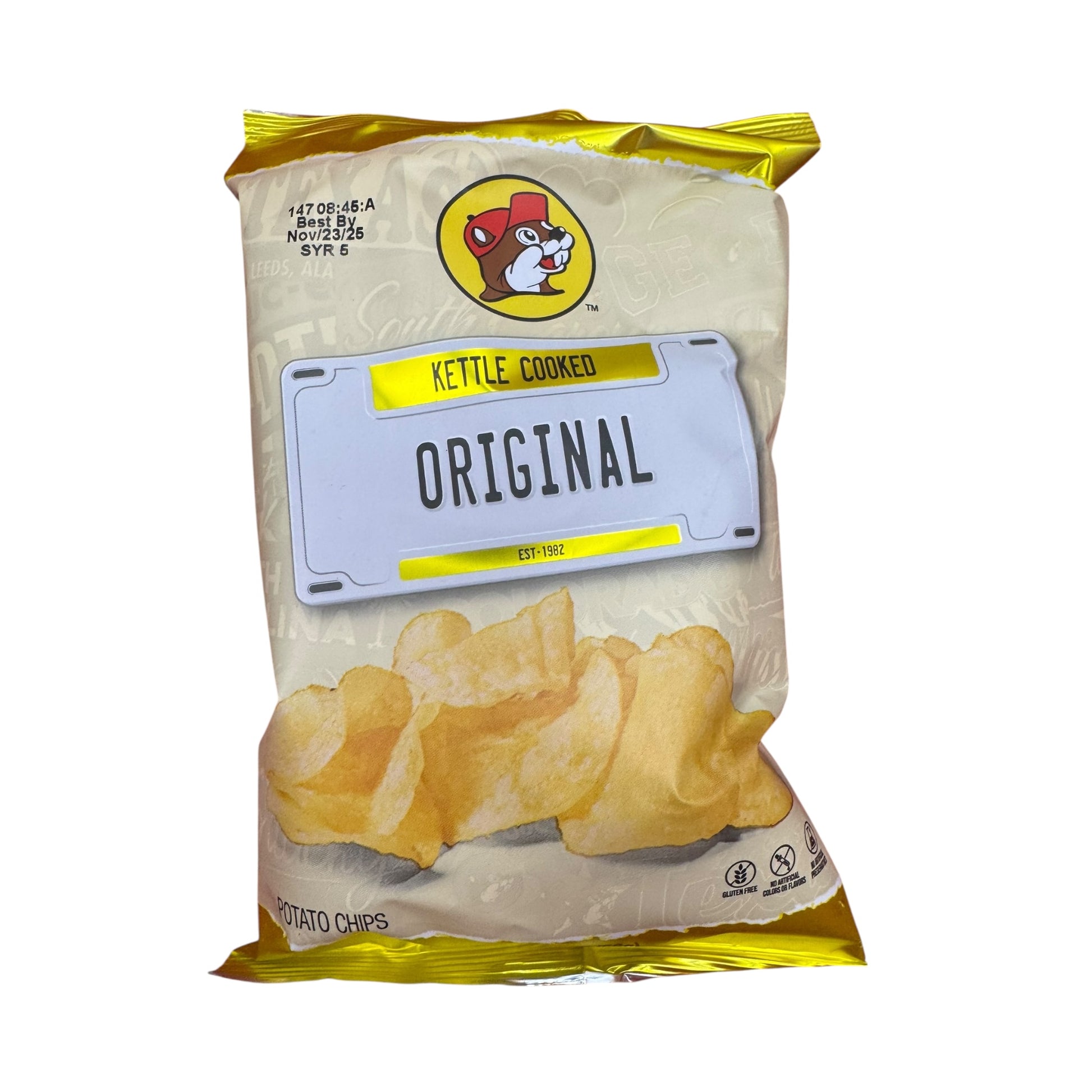 Buc-ee’s kettle cooked original potato chips bag