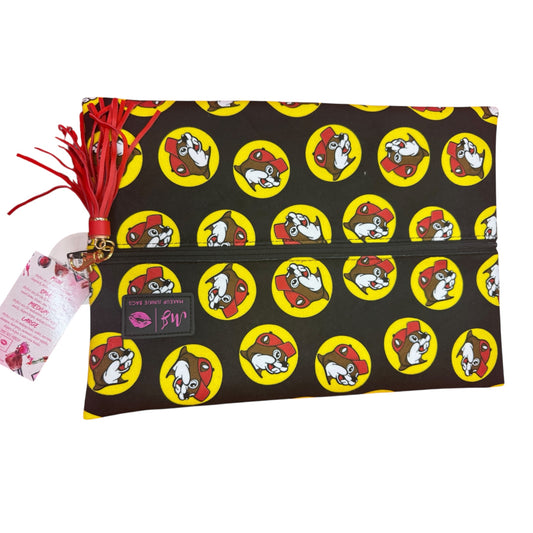 Buc-ee’s Makeup Bag – 6 oz Zippered Cosmetic Pouch for Travel or Daily Use, Toiletry Organizer with Iconic Beaver Logo