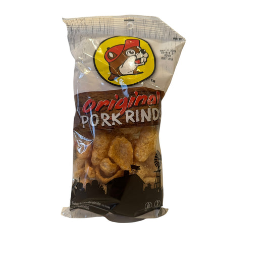 Buc-ees Original Pork Rinds crunchy salty snack bag